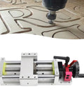 Manual Linear Stage Actuator With 100mm 1605 Ballscrew And Double Optical Axis Rail Guide For CNC Router Control, Built For Precision 0.05mm, Engraved Hand Wheel With Locking, Rock Solid Load Capacity For Heavy-Duty Projects. CNC router cutting wood