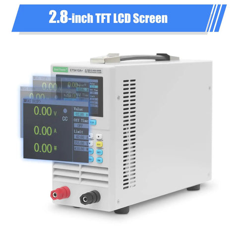 Programmable DC Electronic Load Tester for Batteries and Power Testing, One Channel Lab Grade Tool with Heavy Duty Aluminum Frame and Premium PCB Construction, Durable and Accurate Load Simulation for Battery Quality Checks, 2.8-inch TFT LCD screen