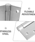 Adjustable Stainless Steel Heavy Duty Self Closing Door Hinges for Residential and Garage Use With Quiet Mechanism and Smooth Operation