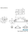 Heavy Duty Hella Smooth Linear Motion Guide Sliders Featuring Rock Solid RGW25 And RGH25 Blocks For CNC Automation and shop builds, technical drawing.