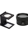 Two Pack Jewelers Loupe Pocket Magnifier Folding Magnifier Small Loupe Mini Magnifier For Jeweler Stamps Maps Antiques Magazines 30X And 10X Optical Glass Lenses