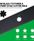 Image of 42 Inch Mulching Mower Blades For 7 Star Mounting Pattern Replacement Blades 42 Inch Deck Riding Lawn Tractor Easy Install Heavy Duty Cut For D100 D105 D110 D125 D130 E100 LA125 LA115 LA105 showing 7-point star mounting hole design.