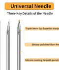 5ml Luer Lock Syringe Set With 25G 1 Inch Needle Individually Blister Sealed Pack Of 20 Durable Plastic Body Sterile Lab Supplies For Research And Craft Projects Not For Medical Use, needle tip close-up