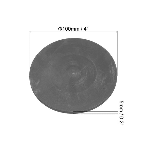 Graphite Block Disk Ingot For Melting And Electrolysis High Purity Graphite Plate Sheet 100x5mm top view dimensions shown.