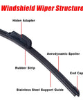Hand Operated UTV Windshield Wiper Kit Universal Fit For Polaris Ranger RZR Can Am Maverick X3 detailed structure diagram.