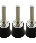 Three Piece 1 Inch Black Rubber Disc Pad Holders Set For Drills And Rotary Tools Heavy Duty Rubber Pads With Aluminum Core