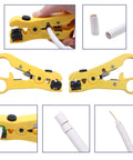 Coaxial Cable Crimper Kit With 20 F Compression Connectors For RG6 RG59 RG11 And More All In One Crimping Tool Set