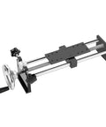 Manual Force Test Stand With Horizontal Spiral Stroke 220mm And 500N Capacity Handwheel Controlled Dialed In Spiral Mechanism For Precise Tension And Pull Testing Compact 9Lb Steel Frame With Preinstalled Fixed Clamp Includes HJJ001 APW Clamp, steel frame