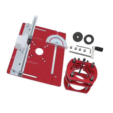 Slick Precision Router Lift Kit With Dead Simple Drop In Table Insert, heavy duty aluminum base, and accessories for trimming machines.