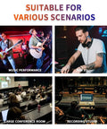 Various scenarios using 8 Channel DJ Console With 19 Inch Rack Mount Audio Mixer, 99 DSP Effects And Built In Reverb, USB Recording