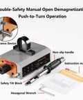 Heavy Duty Neodymium Magnetic Lifter With Rock Solid Antislip Handle Delivers Hella Strong 1320 Lbs Pull Force Plus Secure Auto Lock For Industrial Scrap Metal Moving with safety features and tools
