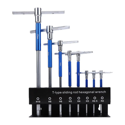 Premium Metric T Handle Hex Key Set Forge From Heavy Duty Chrome Vanadium Steel With Slim Sliding Grip And Compact Foldable Case For Auto Repair Bike Fixes And Daily Hardware Tasks You Can Totally Rely On For Any Tough Job Around The House Or Garage, set on holder