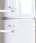 Five Pack Childproof Cabinet Latch Locks With Double Press Buckles, ABS on refrigerator, 360 Degree Rotation, firm texture