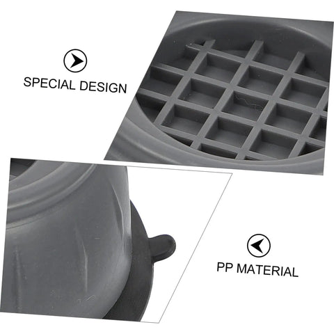 Close-up of grid pattern and side view of PP material 8 Pack Slip Shockproof Foot Pads For Washing Machines And Refrigerators