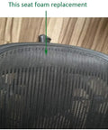 Seat Pad Foam Insert Replacement For Aeron Office Chair Sizes A B C Black Easy Install shown from top view