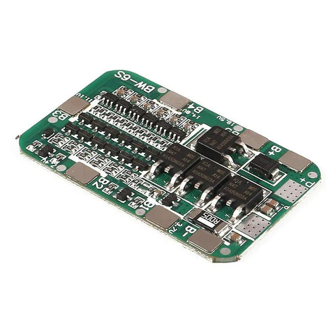 Heavy Duty 6S 24V BMS For Lithium Ion 18650 Battery Packs No Stress Protection Board, compact PCB with multiple connections.