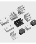 Heavy Duty Cabinet Shelf Clips 10 Pack Zinc Alloy Glass Clamp Holders for panel brackets and furniture shelves, various angles