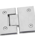 Brushed Stainless Glass Shower Door Hinge, 180 Degree Clamp for 4mm Frameless Shower Stall, heavy duty 304 stainless steel, close-up