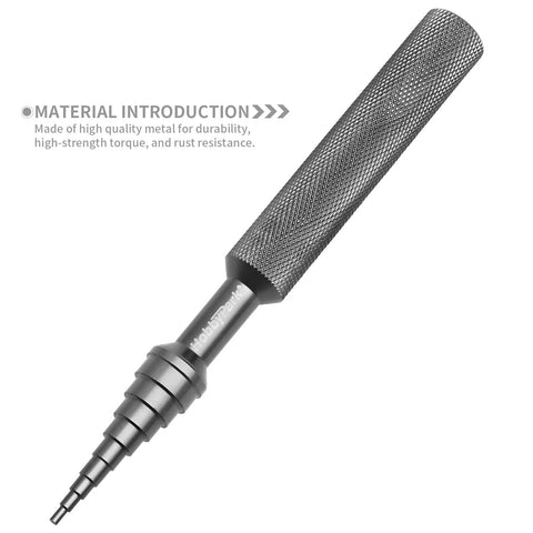 RC Bearing Driver Puller Set With Bearing Press And Small Sleeve Hex Socket Wheel Wrench, durable metal handle, close-up view.
