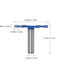 Solid Yg8 Alloy 6-Flute Router Bit With Tough Carbide Tip For Clean T Slot Wood Routing And Smooth Milling On Hardwood Projects, dimensions shown.