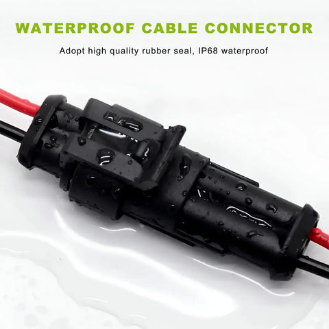 5 Pack 2 Pin Waterproof Automotive Wire Connector Kit With Male And Female Sockets 20 AWG Quick Disconnect Plug