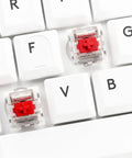 30 Pcs Red Mechanical Keyboard Switches With Clip, 3 Pin, Clicky Tactile Feel, Dustproof And Durable For Office And Gaming LED Keyboards