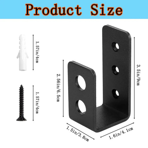 2x4 Door Barricade Brackets 4 Pack Tough As Nails Heavy Duty U Shaped Security Bars For Reinforcing Doors On Homes Garages Barns Sheds And Gates Includes Mounting Hardware