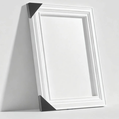 Plastic Triangle Edge Corner Protectors on white frame; Pack Of 100 Pcs 1.89 X 1.89 X 0.71 Inch Shockproof Cushion Guards.