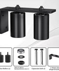 Heavy Duty Sliding Gate Roller Kit With 3 Inch Adjustable L Shaped Rear Post Bracket Universal Fit For Sliding Gates And Rolling Doors Beefy Steel Roller System shown with components.