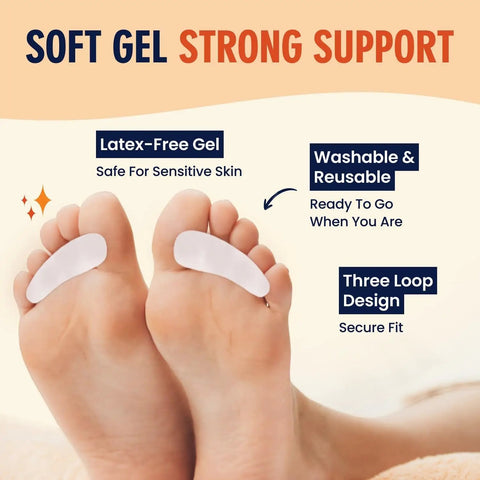 Hammer Toe Corrector Gels With All Day Relief For Crooked And Overlapping Toes Soft Cushioned Support Symptomatic Toe Alignment