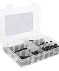 141 Piece Crib Hardware Replacement Kit with Aluminum Alloy Bolts and Nuts in transparent box for cribs chairs and bunk beds