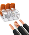 Go To Connection Terminal Set With 225 Pieces And 4 Mounting Adapters For All Conductor Types In L Boxx Mini Case With Quick Clamp System featuring terminals and wires.