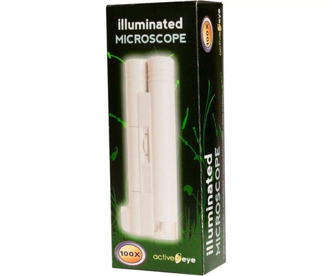 High Power 100x Microscope With Super Bright LED Illumination Includes Two AA Batteries And Compact Case Lightweight For Quick On The Go Pest Disease Or Plant Species ID In The Field, boxed
