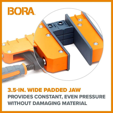 Heavy Duty 50 Inch Parallel Clamps 2 Pack Woodworking Bar Clamps With Wide Padded Jaws providing even pressure for safe gripping.