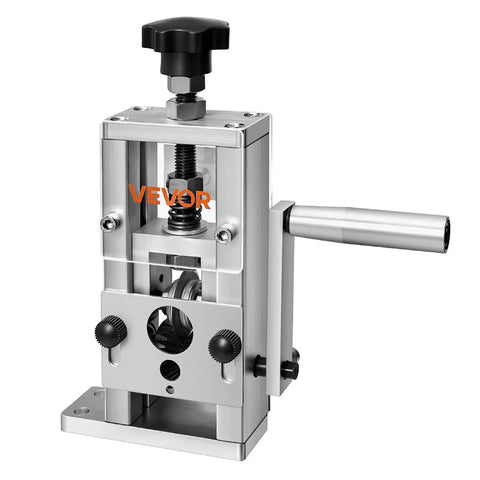 Manual Wire Stripper For Scrap Copper, Portable Hand Crank Or Drill Powered, 0.06-1 Inch Cutter Range, Aluminum Frame