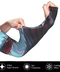 Top Tier Cooling Arm Sleeves With Bold Dragon Pattern Built For Serious Sun Blocking Quick Dry Fabric Flows With Your Moves worn on arm