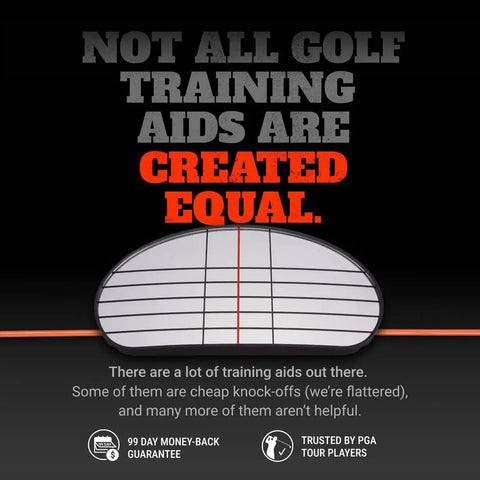 Alignment Mirror With Two Alignment Rods Portable Golf Training Aid with gridlines for accurate swing practice.