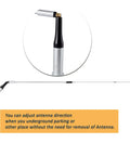 Dual Band Ham Radio Antenna For Cars And Trucks, 144 And 430 MHz VHF And UHF Mobile Antenna, showing adjustable direction feature