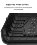 Rock Solid Four Bay Nas Server Built Around A Legit Badass Intel I3 N305 Eight Core Processor With Thirty Two Gigabytes Ddr5 Ram And Dual Two Point Five Gigabit Ethernet For Snappy Speeds Alongside M2 Nvme Ssd Cache Slots In A Clean Diskless Layout sound-absorbing panels for noise reduction in a black enclosure.