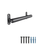Hardcore 16 Inch Wall Mount Metal Handrail For Stairs Rock Steady Non Slip Safety Grab Bar For Elderly Indoor Outdoor Steel Support Railing With No Sweat Setup Black with screws.