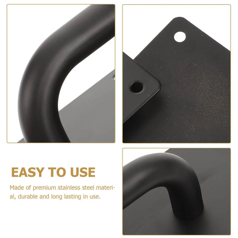 Close-up of 304 Stainless Steel Push Pull Door Handle With Screws For Fireproof Passages