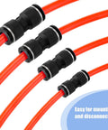 All in One 40 Piece Push to Connect Fittings Kit for Pneumatic Air Lines with 2 Way Quick Release Connectors, black tubing.