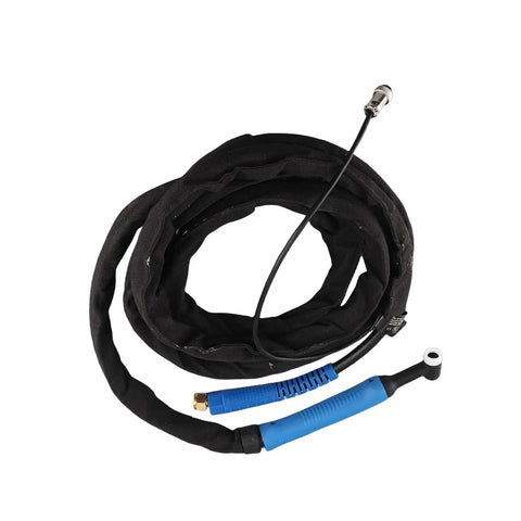 Pro Grade TIG Welding Torch With 4 Meter Cable Length Flexible Torsion Gun For Welders And Cutters One Piece Construction coiled view