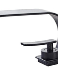 Matte Black Modern Bathroom Faucet With Low Arc Brass Ceramic Valve And Single Handle, Hot And Cold Water Mixer Taps