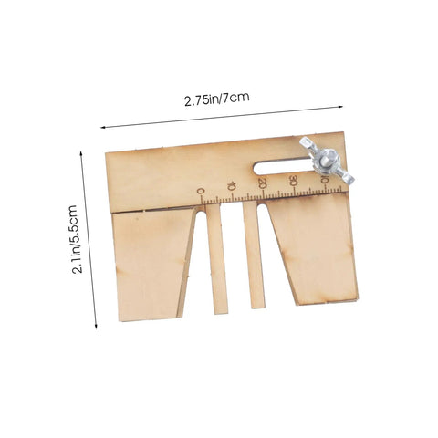 Wooden Mooring Tool For DIY Sailing Model Kits With Lightweight Build And Scale Display, showing size in cm and inches