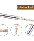 SpeTool tapered ball nose end mill with 1/4 in shank and 1/32 in radius, ZrN coated