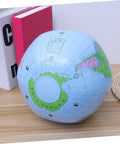 Inflatable World Globe Beach Ball For Kids Learn Geography With Detailed Continents, Countries, Capitals And Oceans on table