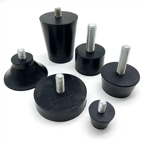 Rubber Adjustable Leveling Feet With Screws M6 M8 M10 For Tables And Chairs, various sizes on white background