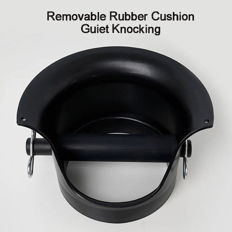 Top Shelf Espresso Knock Box Built Different For Quick Grounds Ejection with removable rubber cushion for quiet knocking.