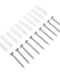 Heavy Duty TV Mounting Hardware Kit With Plastic And Steel Anchors For Secure Wall Mounting In Living Room Or Office Quick And Easy Installation Durable Drywall And Concrete Anchors Includes 10 Sets For Reliable Support, screws and plastic anchors